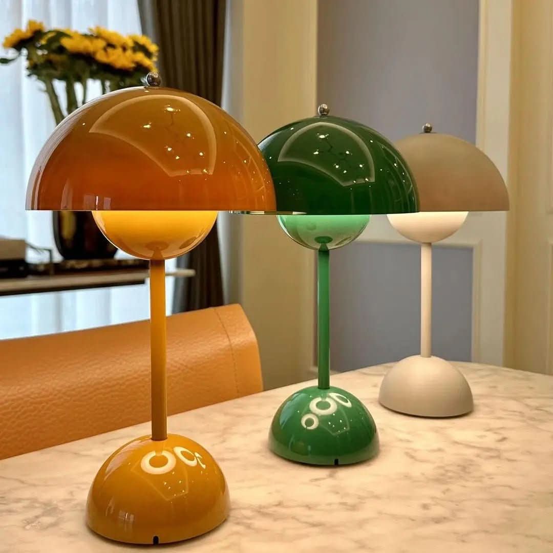Luminária de Mesa Led Touch Cogumelo - Iluminação Moderna e Prática - Morada Serena