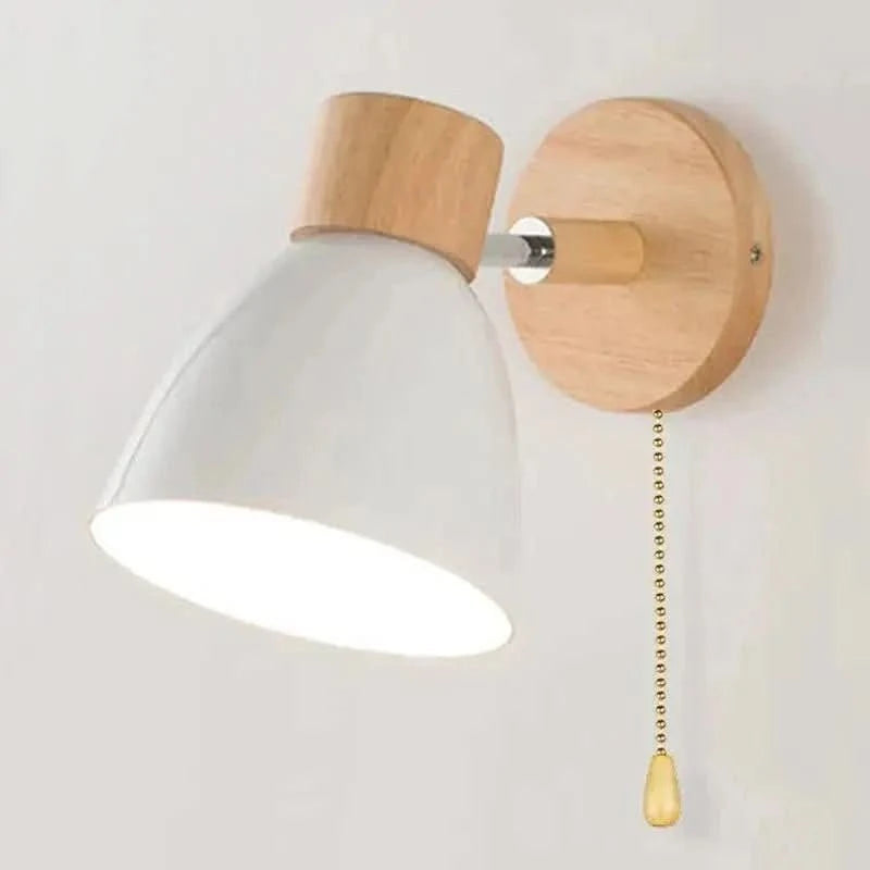 Arandela Articulada de Parede Interna Wooden – Estilo Escandinavo com Braço de Madeira - Morada Serena