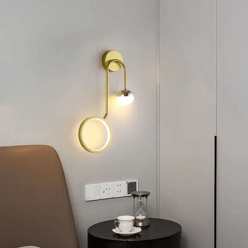 Arandela de Parede De Quarto Moderna Gleam – Elegância e Iluminação Aconchegante - Morada Serena