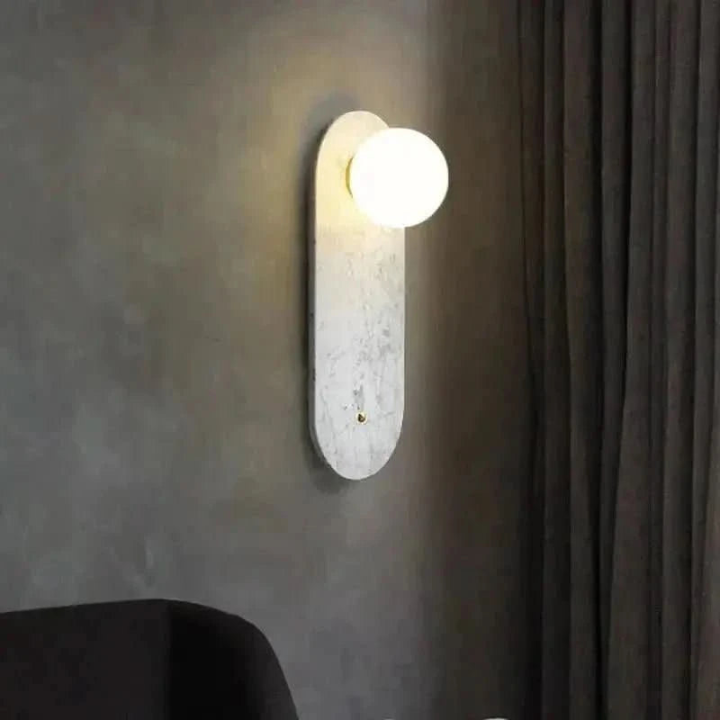 Arandela de Parede Interna Stone – Estilo Contemporâneo em Pedra Natural - Morada Serena