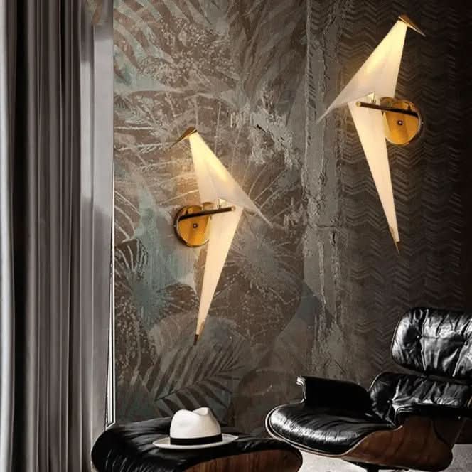 Arandela Dourada Parede Interna Origami – Estilo Contemporâneo e Iluminação Aconchegante - Morada Serena