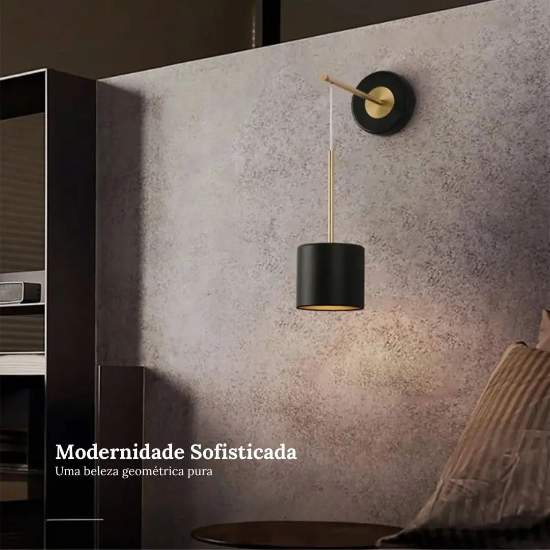 Arandela Moderna Para Quarto Circular Suspensa Em Acrílico - Morada Serena