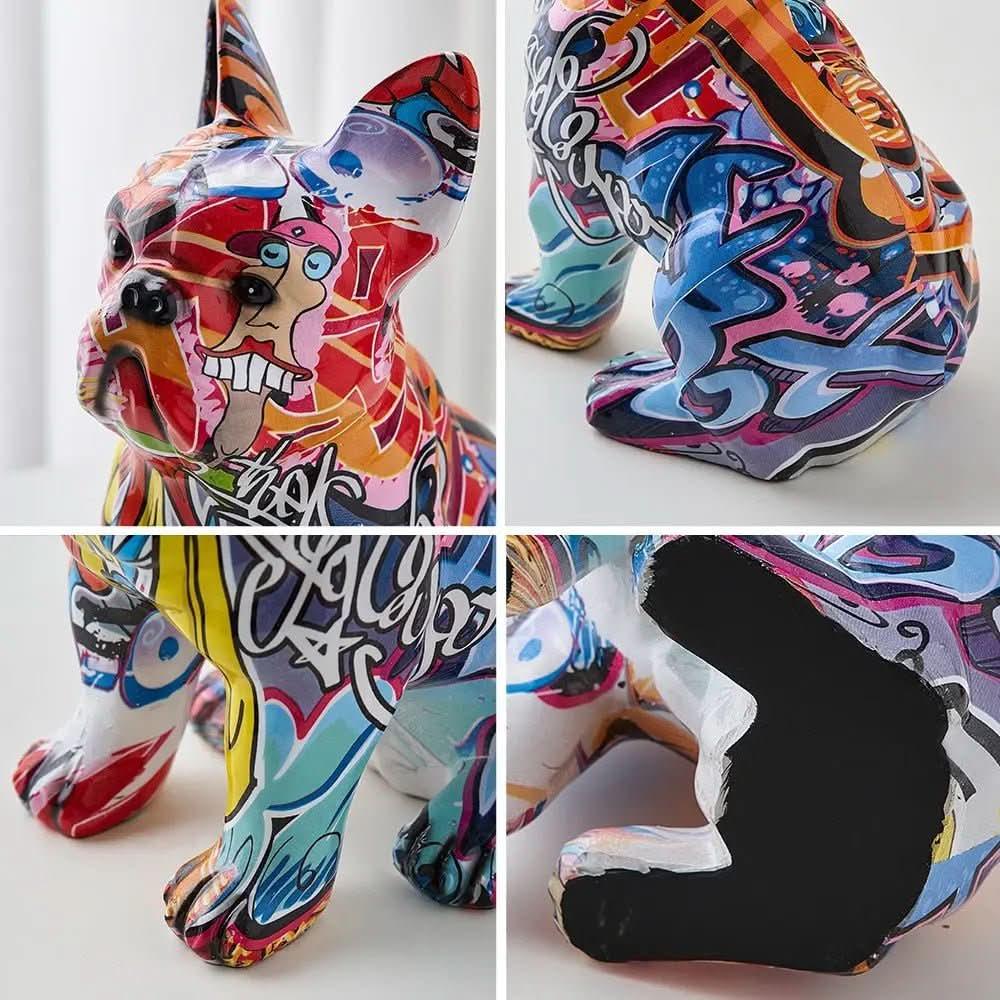 Decoração Bulldog Abstrato para Casa – Morada Serena - Morada Serena