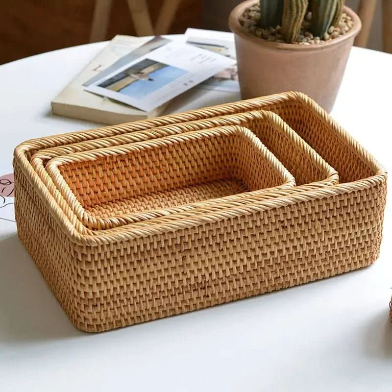 Cesto Vime Organizador Para Banheiro Multiuso | Prático e Elegante - Morada Serena