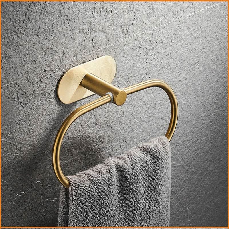 Conjunto acessórios para banheiro dourado Roma - 4 Peças Escovado - Morada Serena