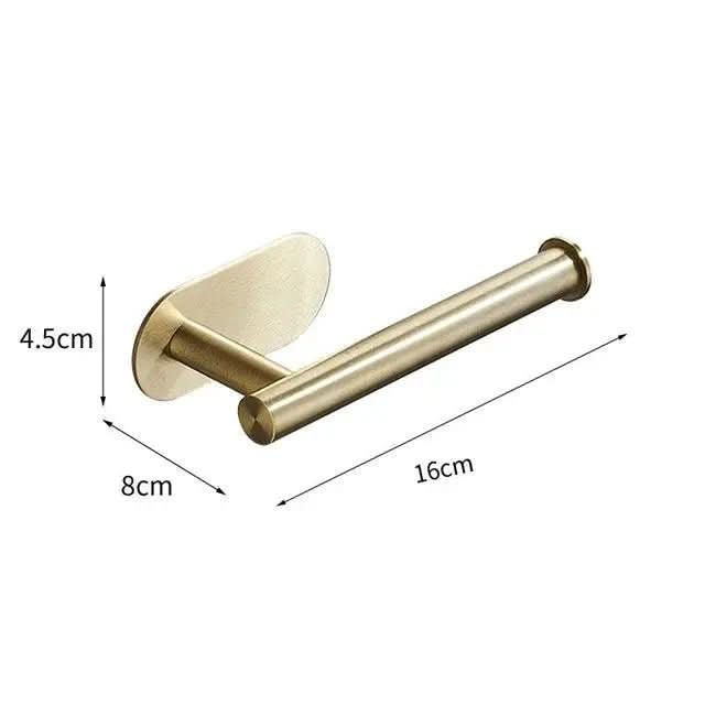 Conjunto acessórios para banheiro dourado Roma - 4 Peças Escovado - Morada Serena