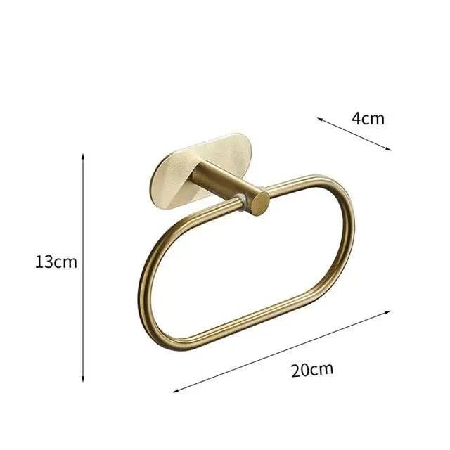 Conjunto acessórios para banheiro dourado Roma - 4 Peças Escovado - Morada Serena