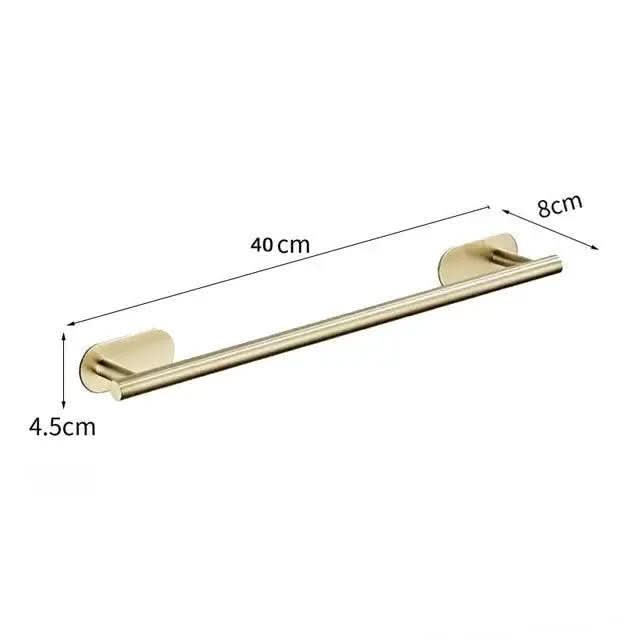 Conjunto acessórios para banheiro dourado Roma - 4 Peças Escovado - Morada Serena