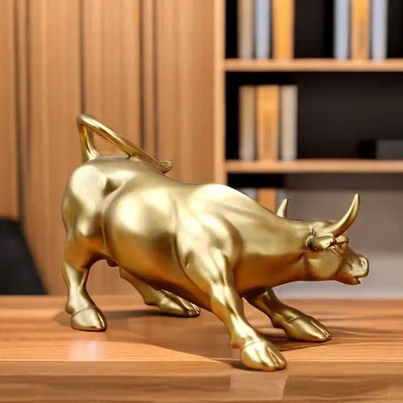 Escultura Touro de Wall Street – Força, Sucesso e Poder na Sua Decoração - Morada Serena