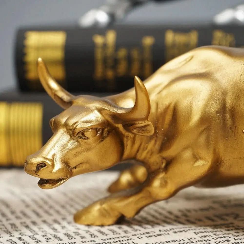 Escultura Touro de Wall Street – Força, Sucesso e Poder na Sua Decoração - Morada Serena