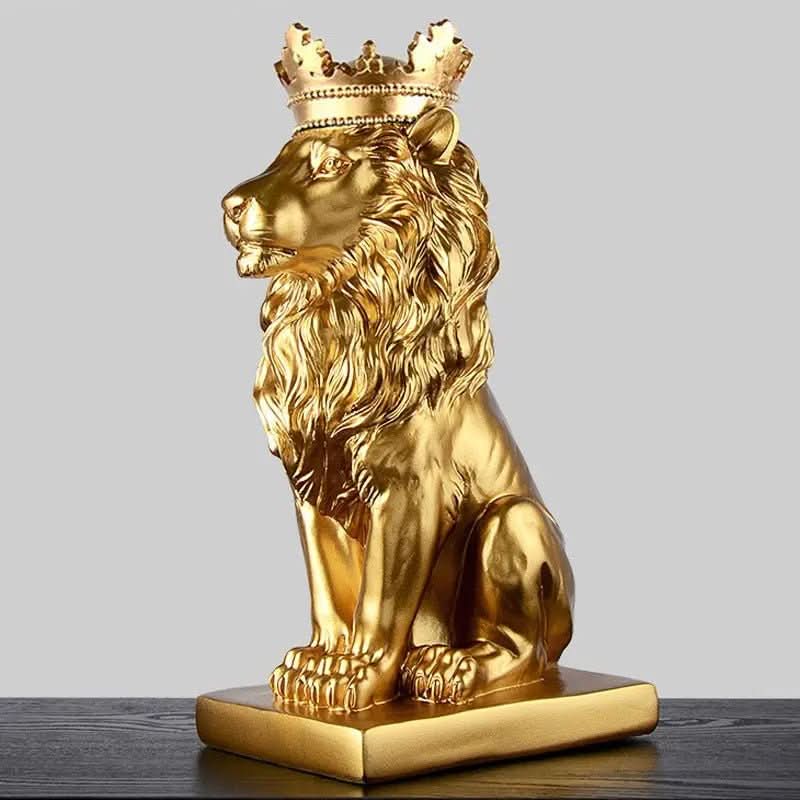 Estatueta Decorativa Leão Imperador – Elegância e Poder para Sua Decoração - Morada Serena