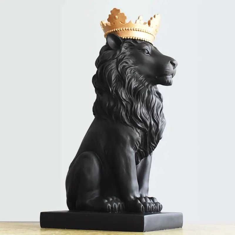Estatueta Decorativa Leão Imperador – Elegância e Poder para Sua Decoração - Morada Serena