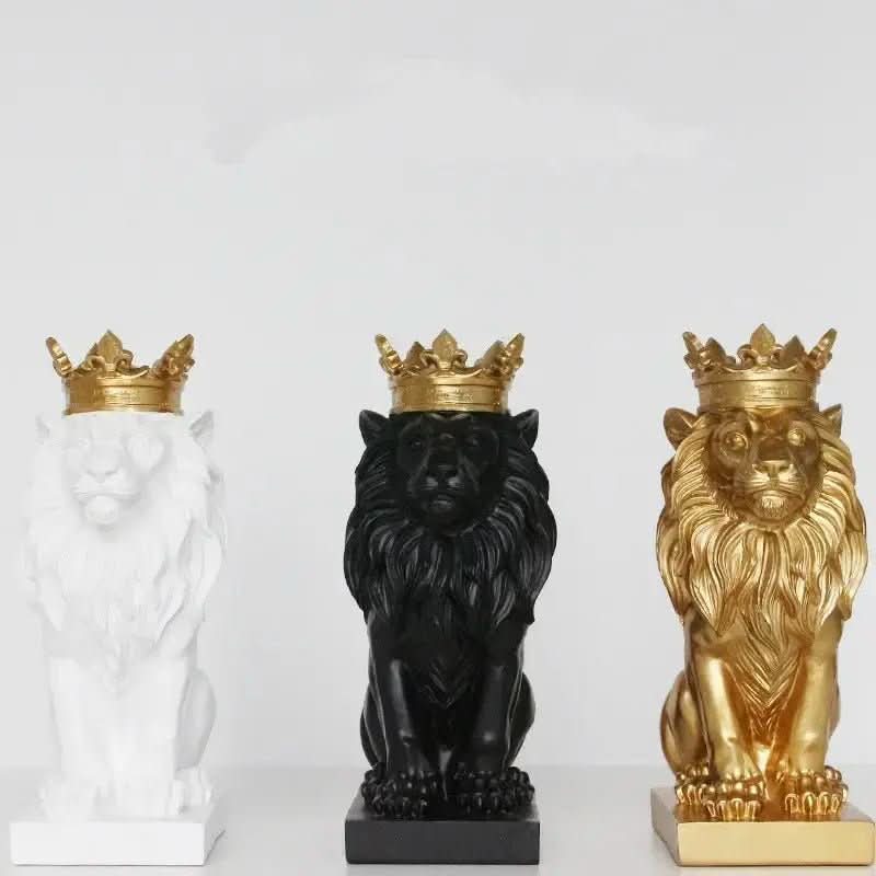 Estatueta Decorativa Leão Imperador – Elegância e Poder para Sua Decoração - Morada Serena