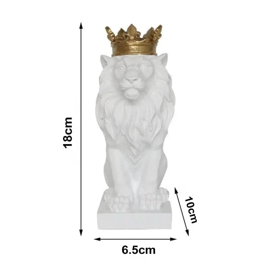 Estatueta Decorativa Leão Imperador – Elegância e Poder para Sua Decoração - Morada Serena