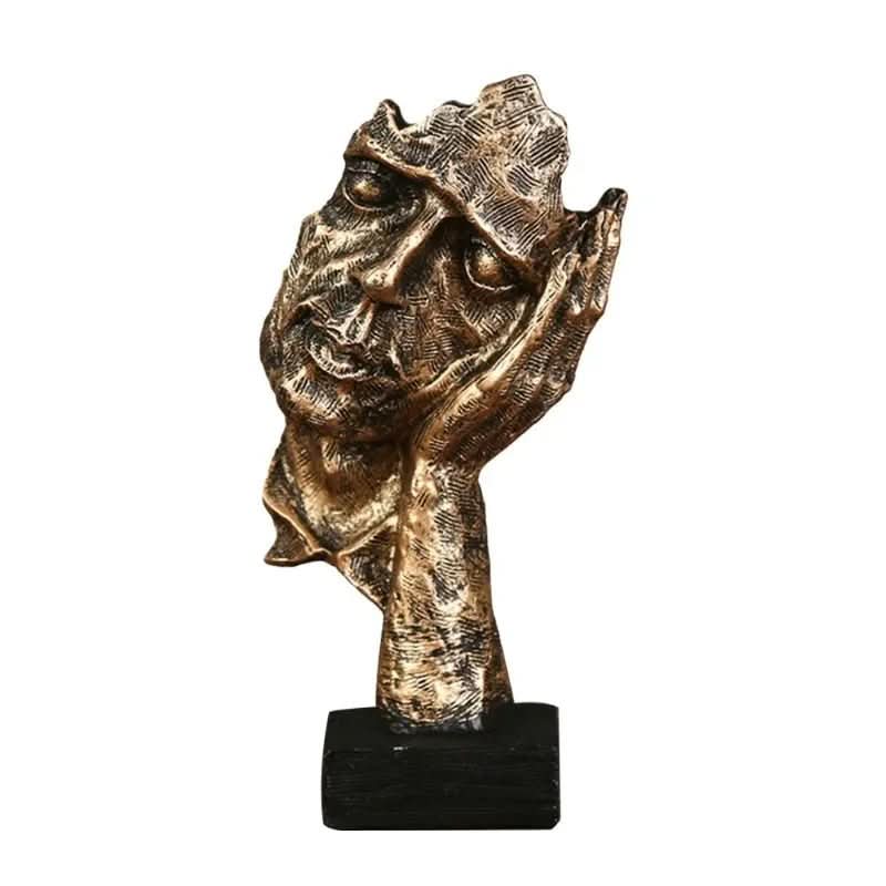 Estatuetas Decorativas Faces Abstratas 3 Peças – Arte Moderna para Sua Decoração - Morada Serena