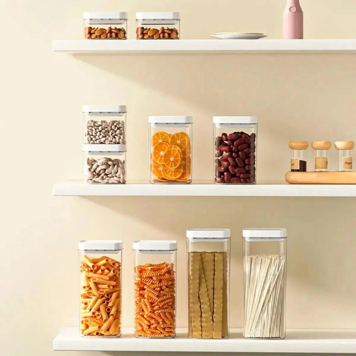 Kit Potes Herméticos 4 peças – Organização e Conservação Perfeitas - Morada Serena
