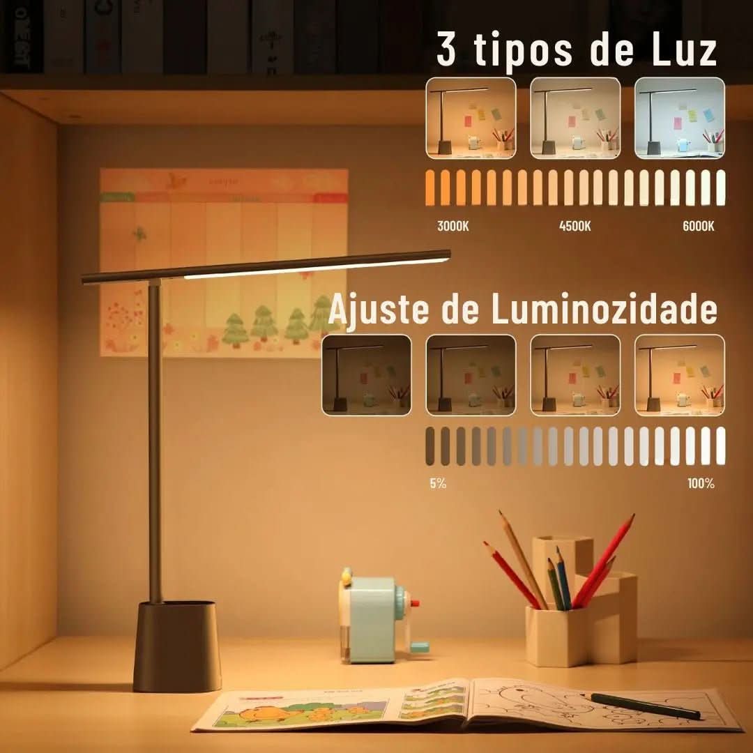 Luminária de Mesa Inteligente Baseus Ajuste de Luz Automática - Morada Serena