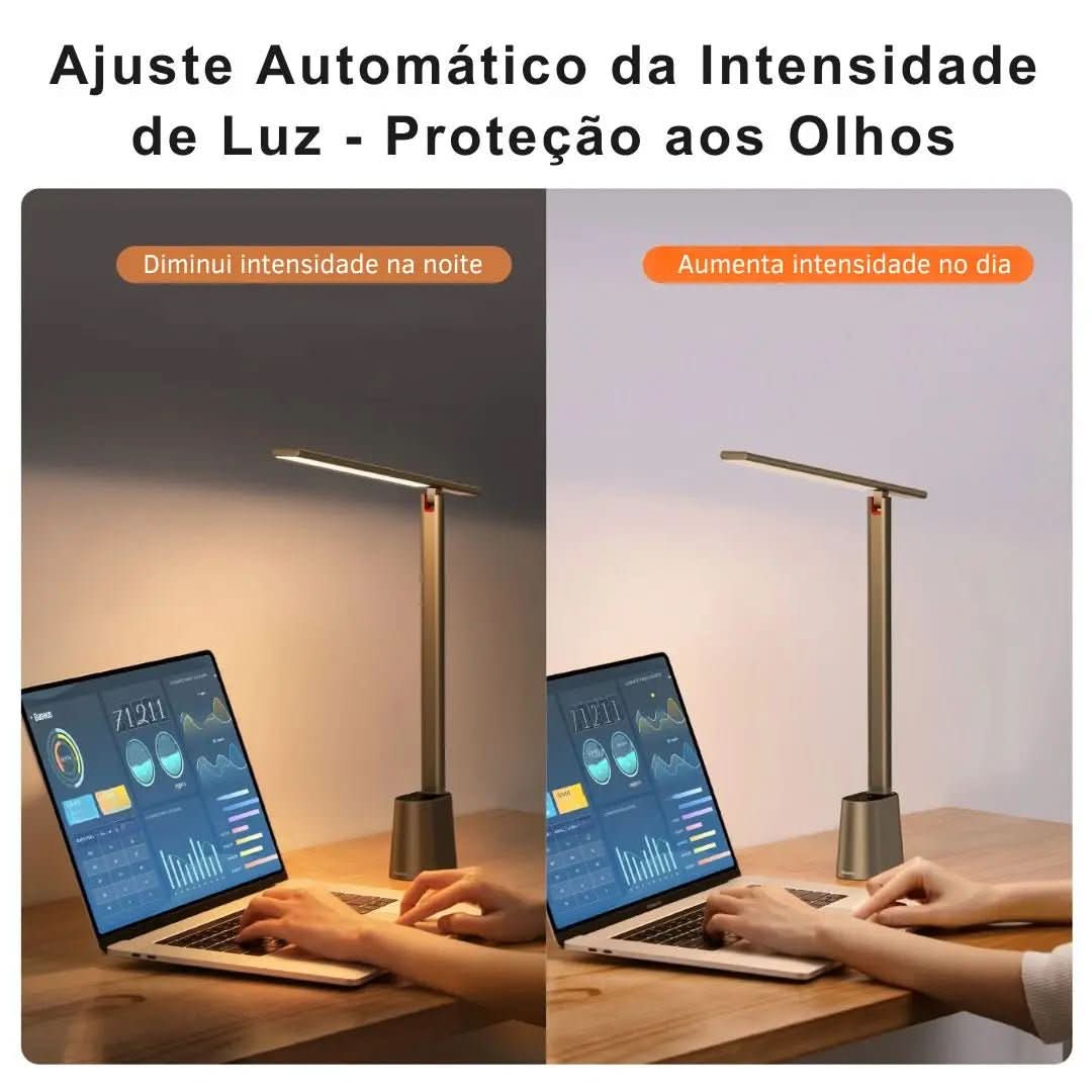 Luminária de Mesa Inteligente Baseus Ajuste de Luz Automática - Morada Serena