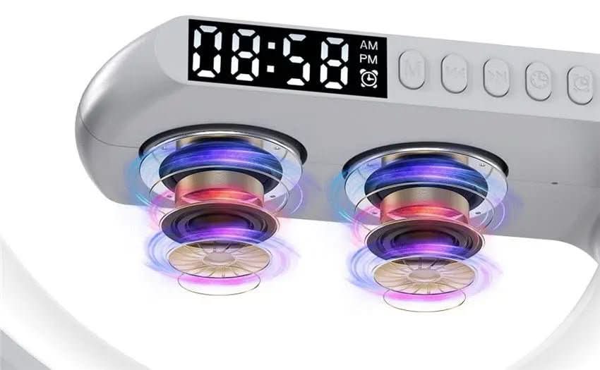 Luminária De Mesa Inteligente Smart G - Speaker Multifuncional - Morada Serena