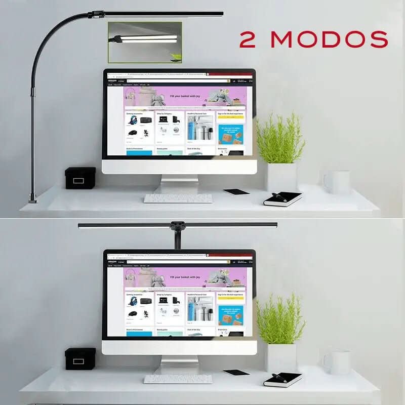 Luminária de Mesa LED Escritório Flexível Alumínio - Morada Serena