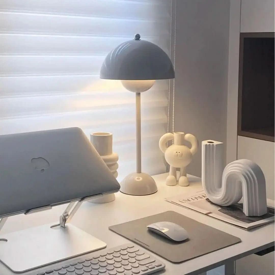 Luminária de Mesa Led Touch Cogumelo - Iluminação Moderna e Prática - Morada Serena