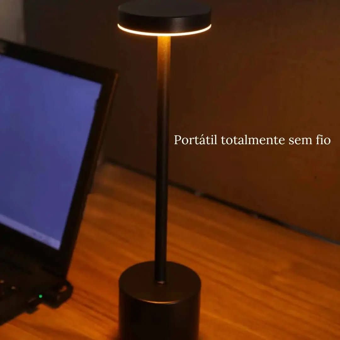 Luminária de Mesa sem Fio – Iluminação Portátil e Moderna | Morada Serena - Morada Serena