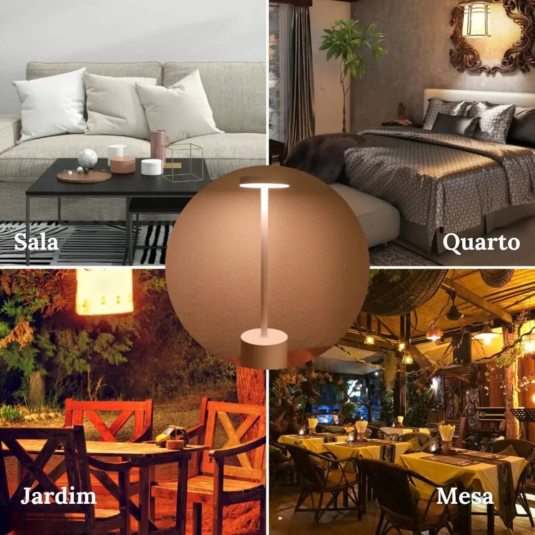 Luminária de Mesa sem Fio – Iluminação Portátil e Moderna | Morada Serena - Morada Serena