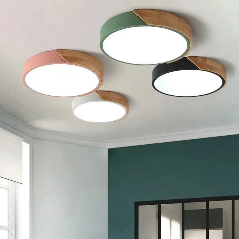 Luminária de Teto Plafon Redondo LED Estilo Nórdico - Morada Serena