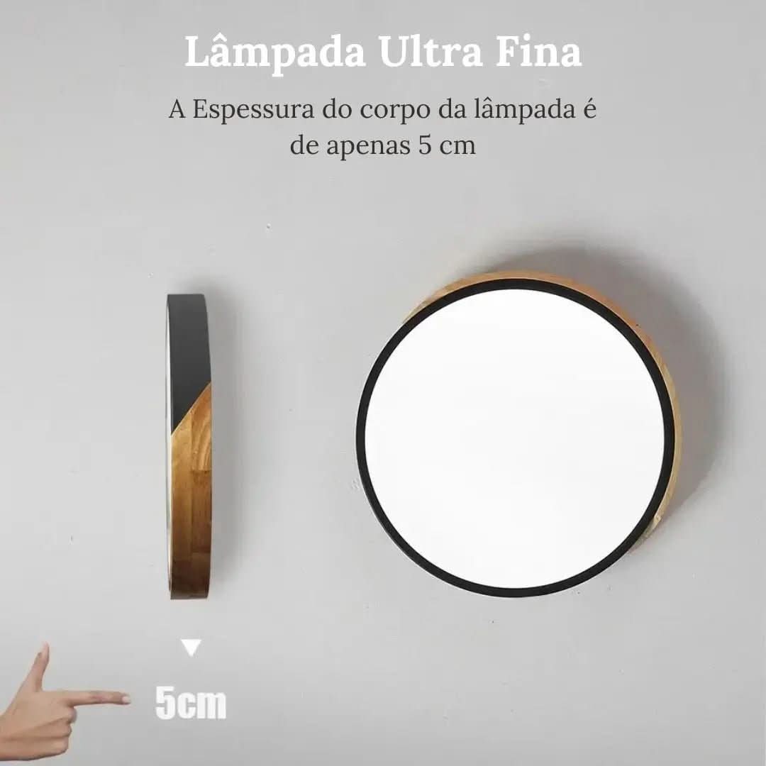 Luminária de Teto Plafon Redondo LED Estilo Nórdico - Morada Serena