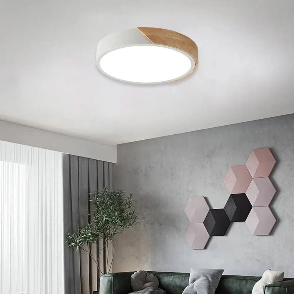 Luminária de Teto Plafon Redondo LED Estilo Nórdico - Morada Serena