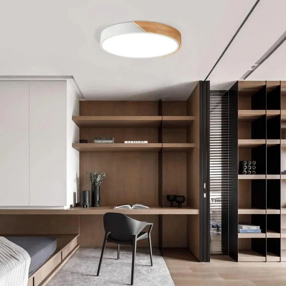 Luminária de Teto Plafon Redondo LED Estilo Nórdico - Morada Serena