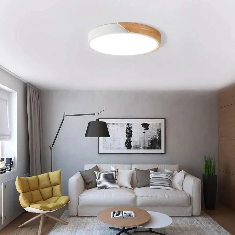 Luminária de Teto Plafon Redondo LED Estilo Nórdico - Morada Serena