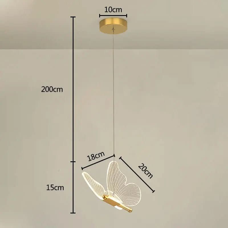 Luminária Pendente Borboleta Crystal Light - Morada Serena