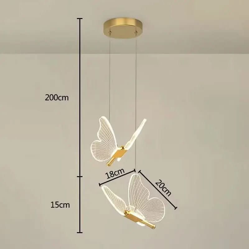 Luminária Pendente Borboleta Crystal Light - Morada Serena