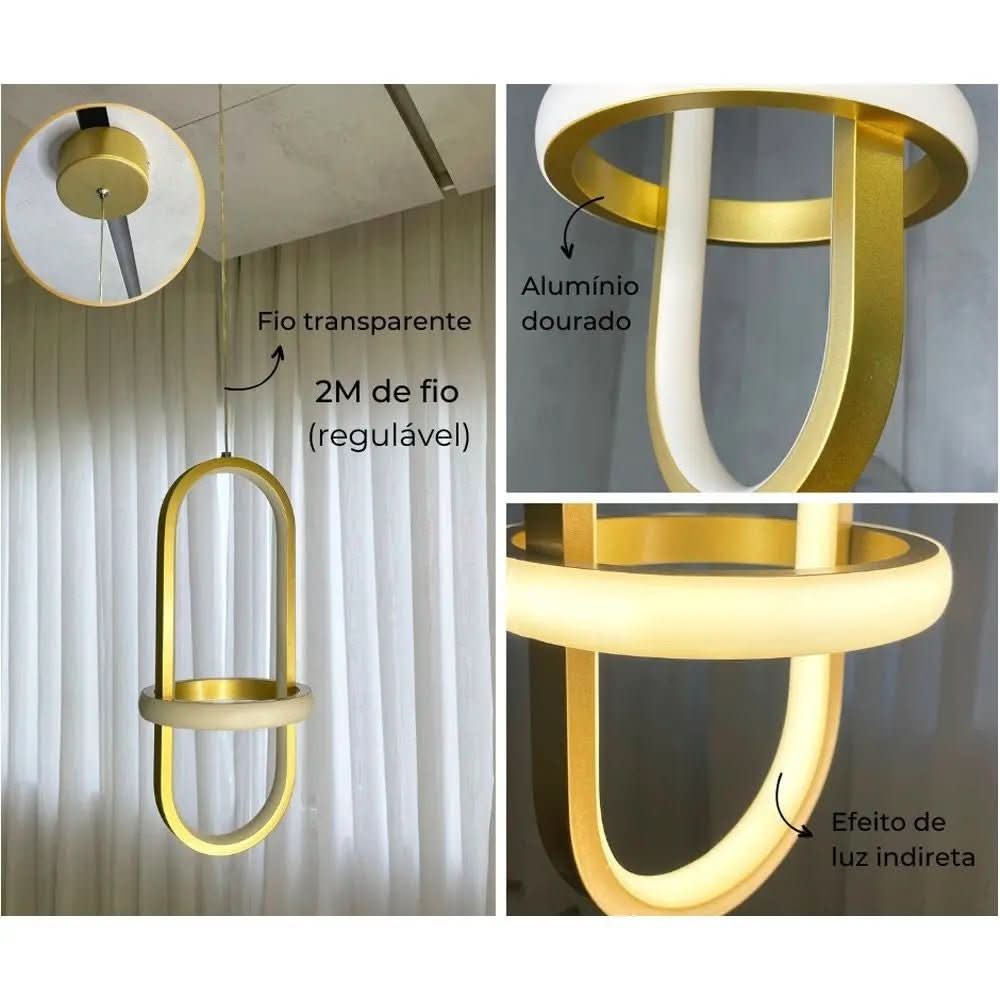Luminária Pendente Nórdico Contemporâneo - Morada Serena