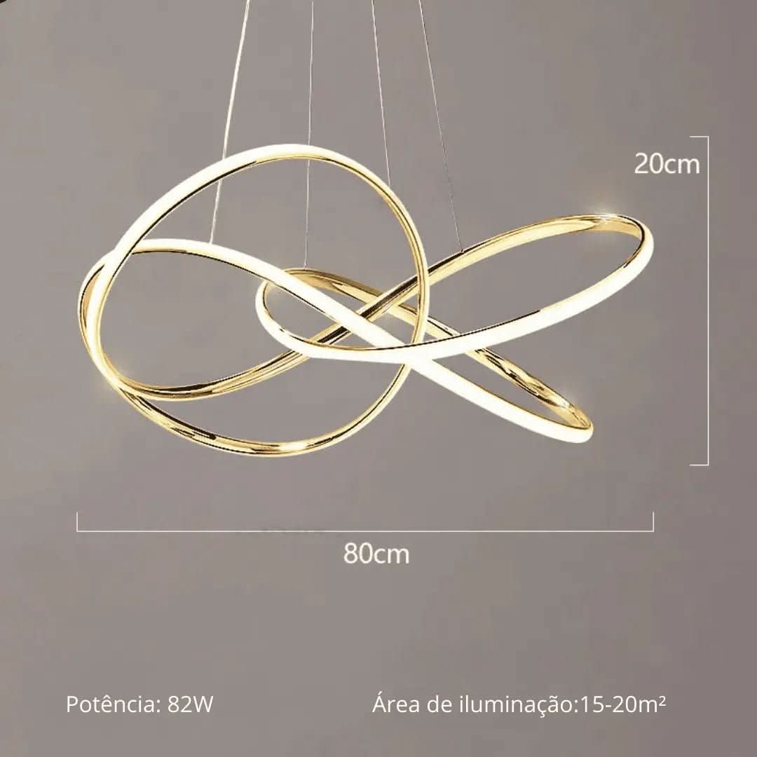Lustre para Sala de Estar Executiva Golden Evolut - Morada Serena