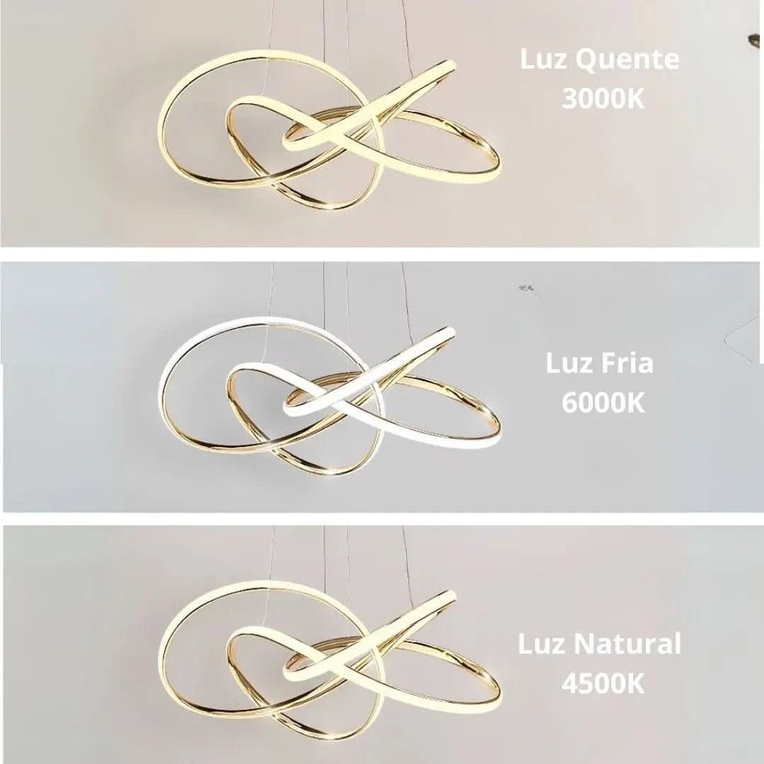 Lustre para Sala de Estar Executiva Golden Evolut - Morada Serena