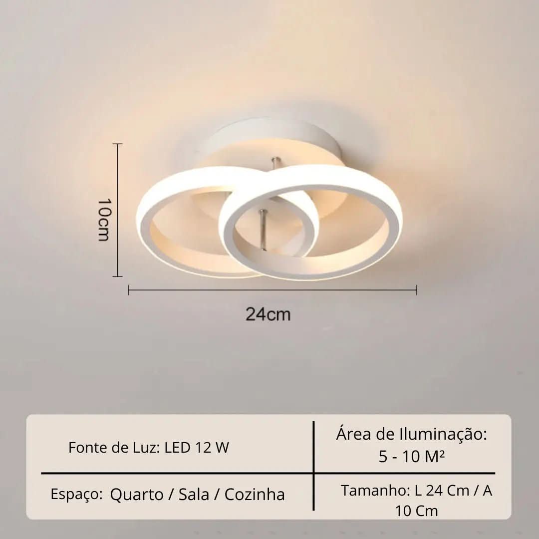 Lustre Para Sala Moderno em LED – Iluminação Sofisticada e Contemporânea - Morada Serena