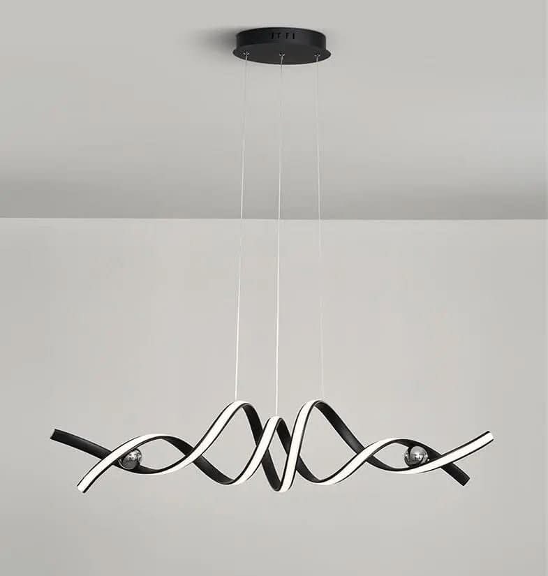Lustre Pendente de Linear Ondas Minimalista | Design Contemporâneo e Elegante - Morada Serena