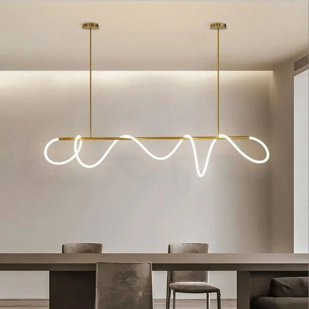Lustre Pendente Led Moderno Para Sala | Iluminação Elegante e Funcional - Morada Serena