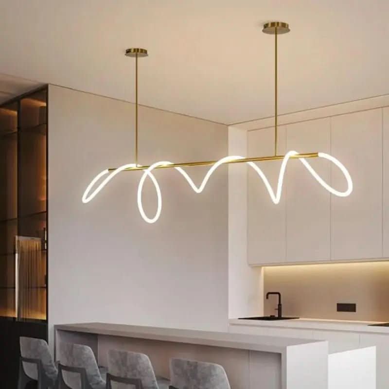 Lustre Pendente Led Moderno Para Sala | Iluminação Elegante e Funcional - Morada Serena
