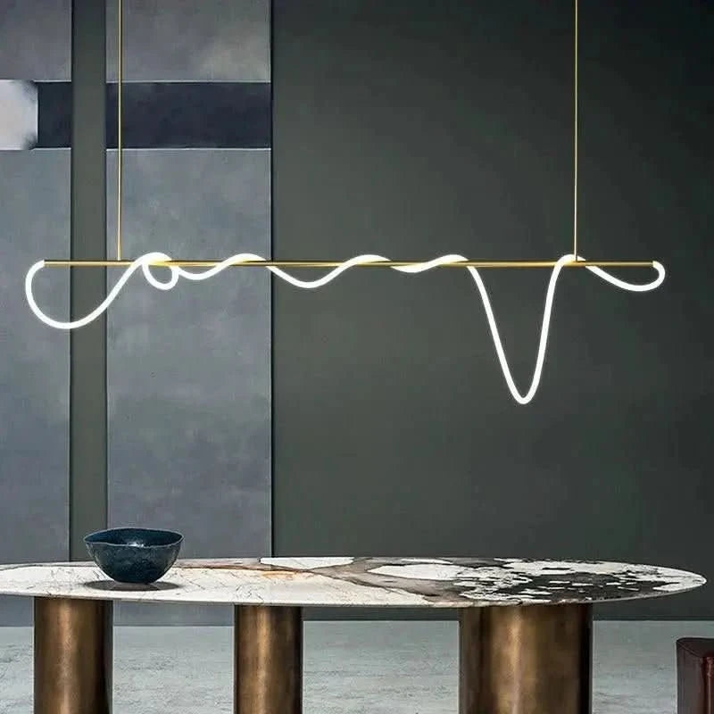 Lustre Pendente Led Moderno Para Sala | Iluminação Elegante e Funcional - Morada Serena