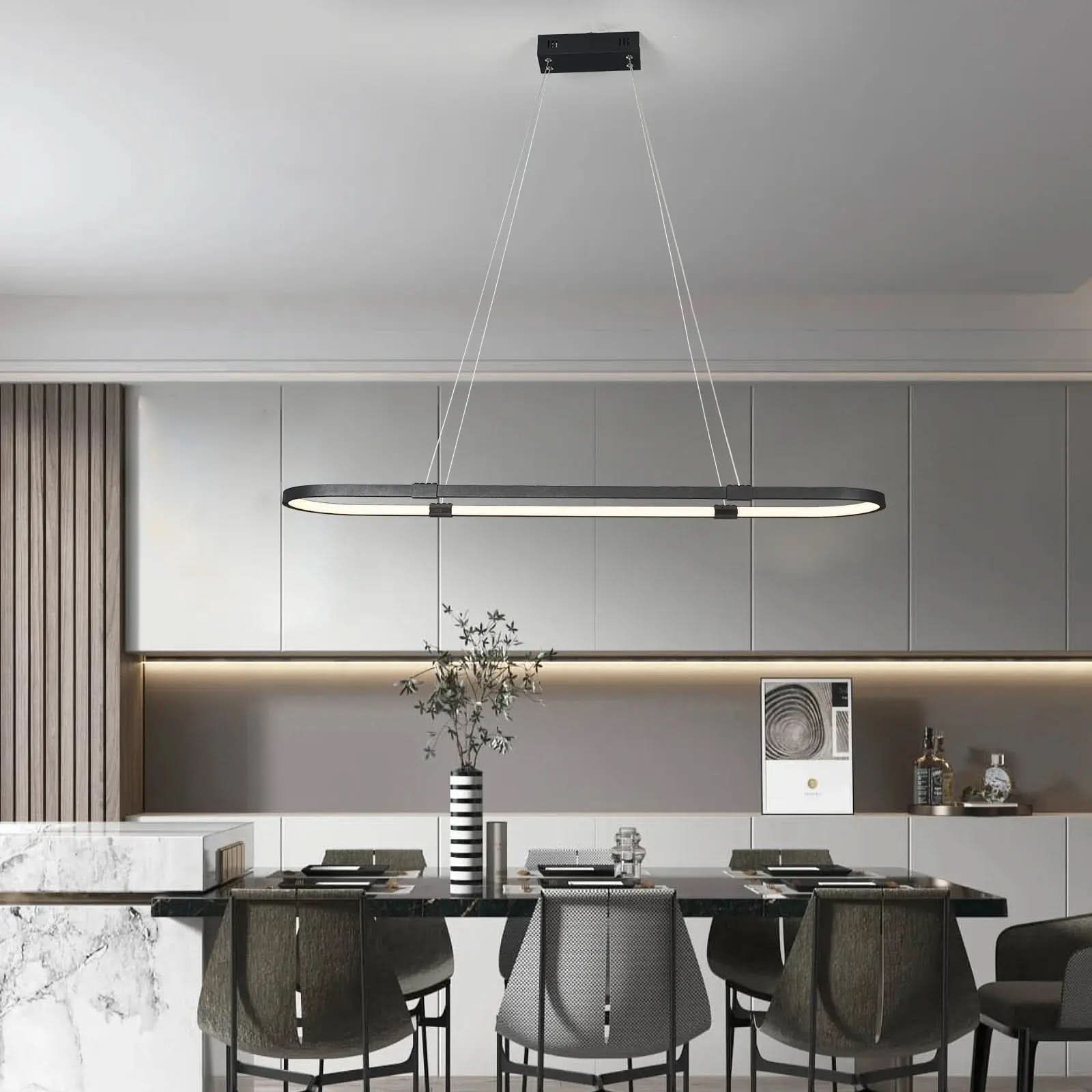 Lustre Pendente Vallbona Controle Remoto | Iluminação Moderna e Funcional - Morada Serena