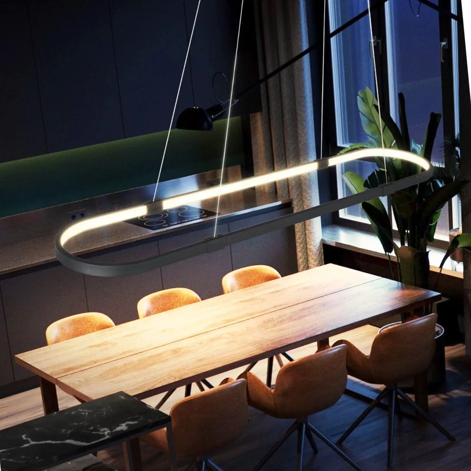 Lustre Pendente Vallbona Controle Remoto | Iluminação Moderna e Funcional - Morada Serena