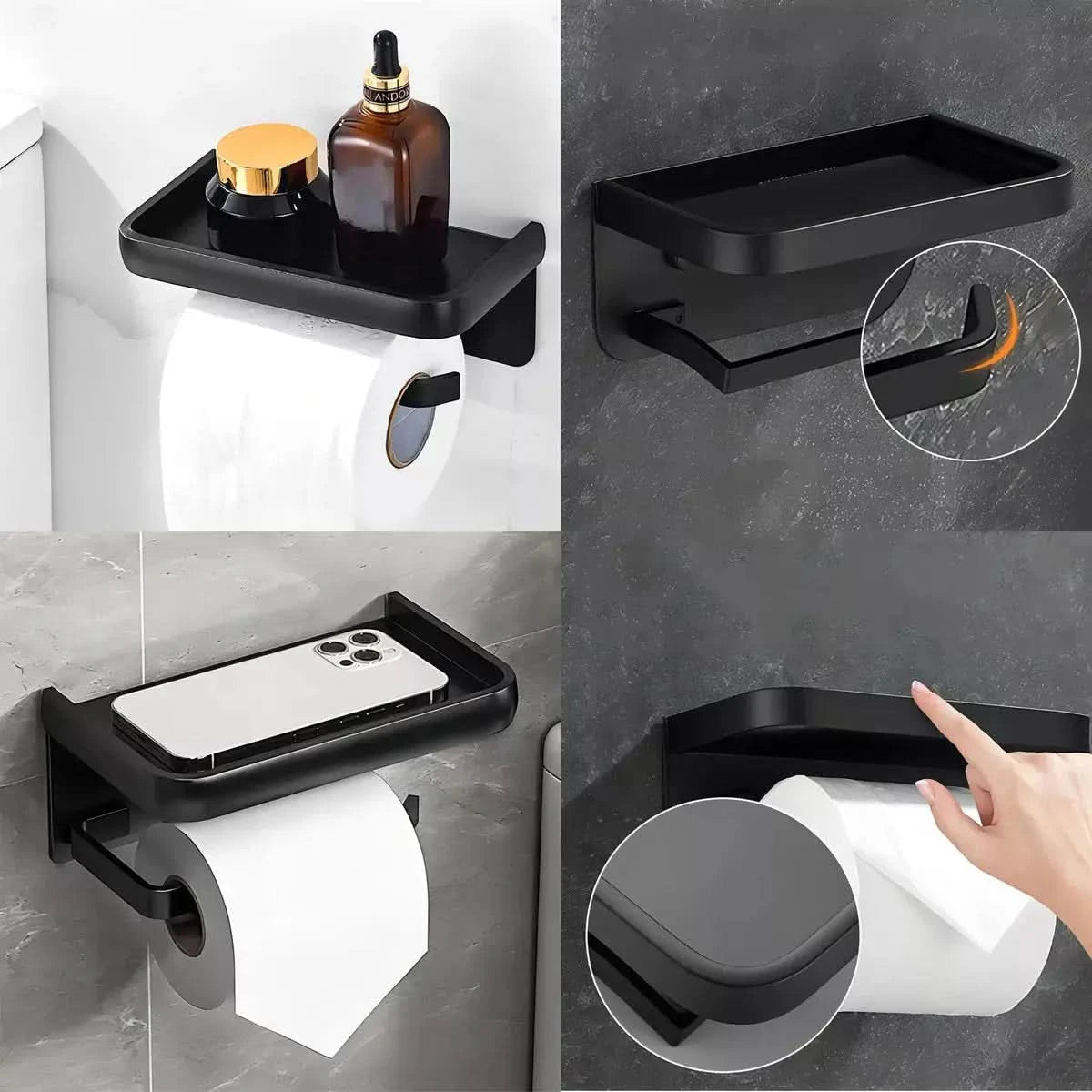 Porta Papel Higiênico Moderno Genova - Design Elegante para Banheiros - Morada Serena