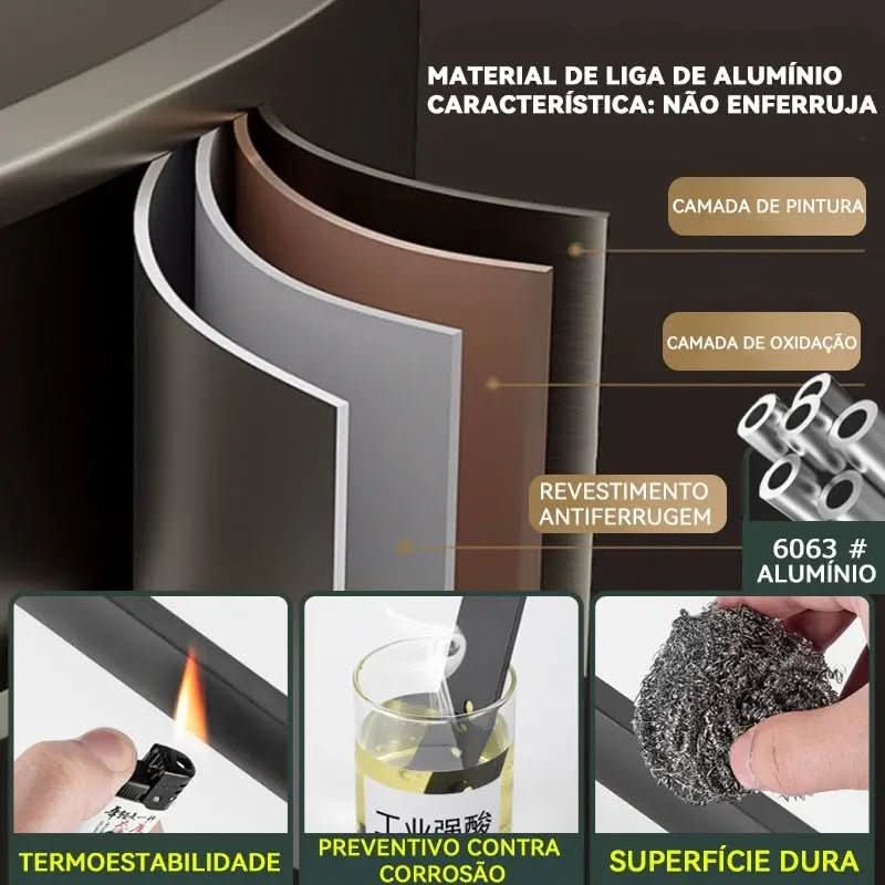 Prateleiras de Canto Banheiro Porta Shampoo em Alumínio – Organização e Praticidade - Morada Serena