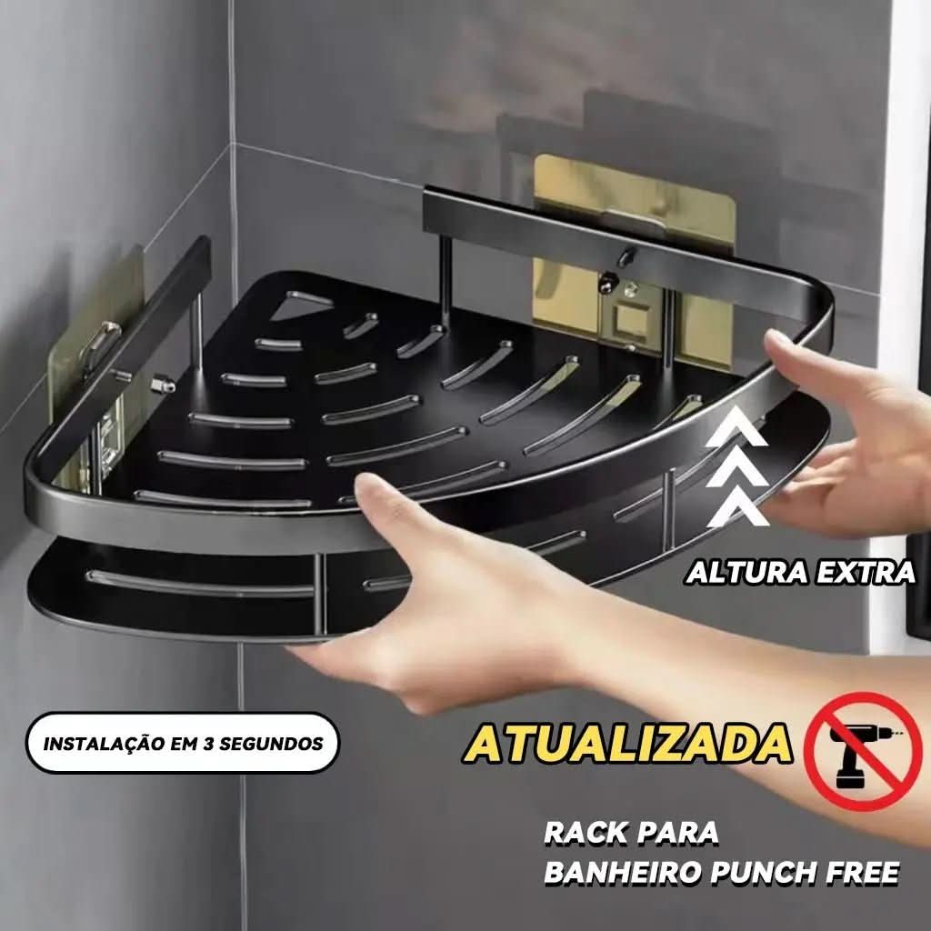 Prateleiras de Canto Banheiro Porta Shampoo em Alumínio – Organização e Praticidade - Morada Serena