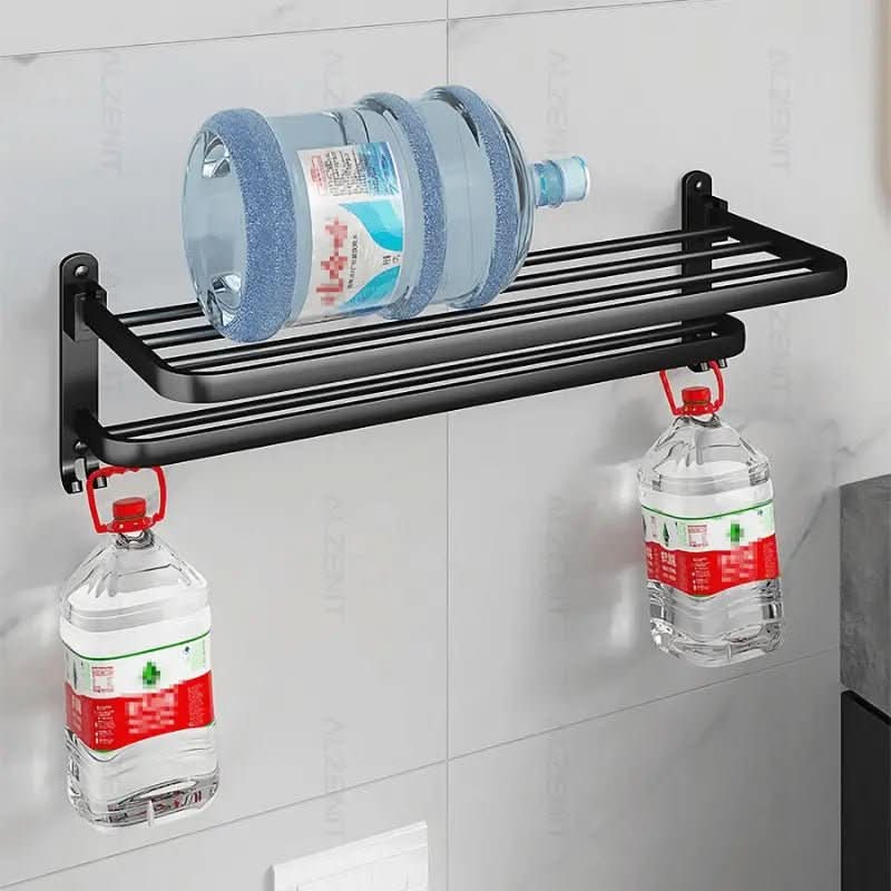 Toalheiro Para Banheiro Duplo Preto Matte | Design Moderno e Funcional para Seu Banheiro - Morada Serena