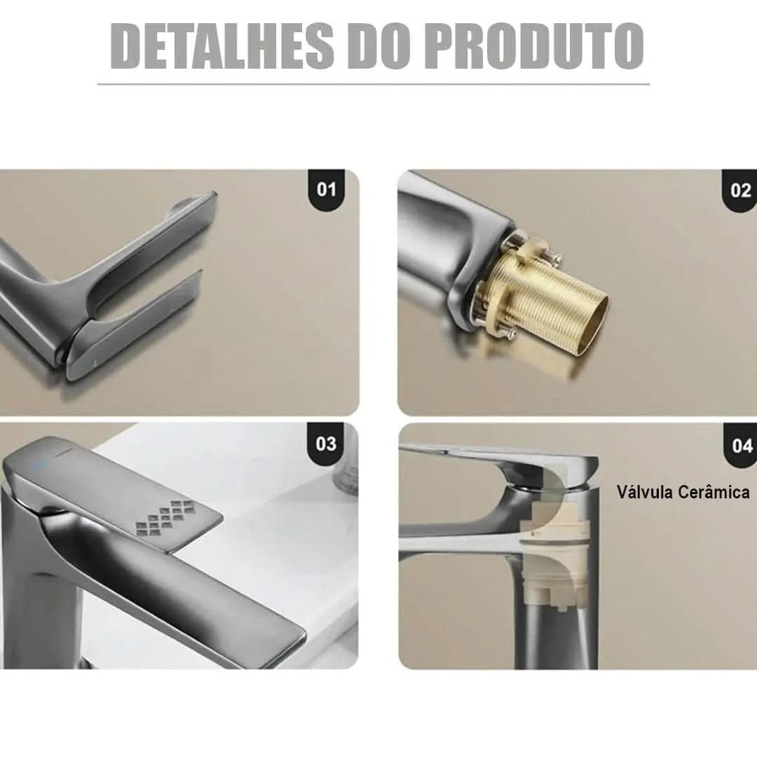 Torneira Para Banheiro Monocomando Detalia - Morada Serena