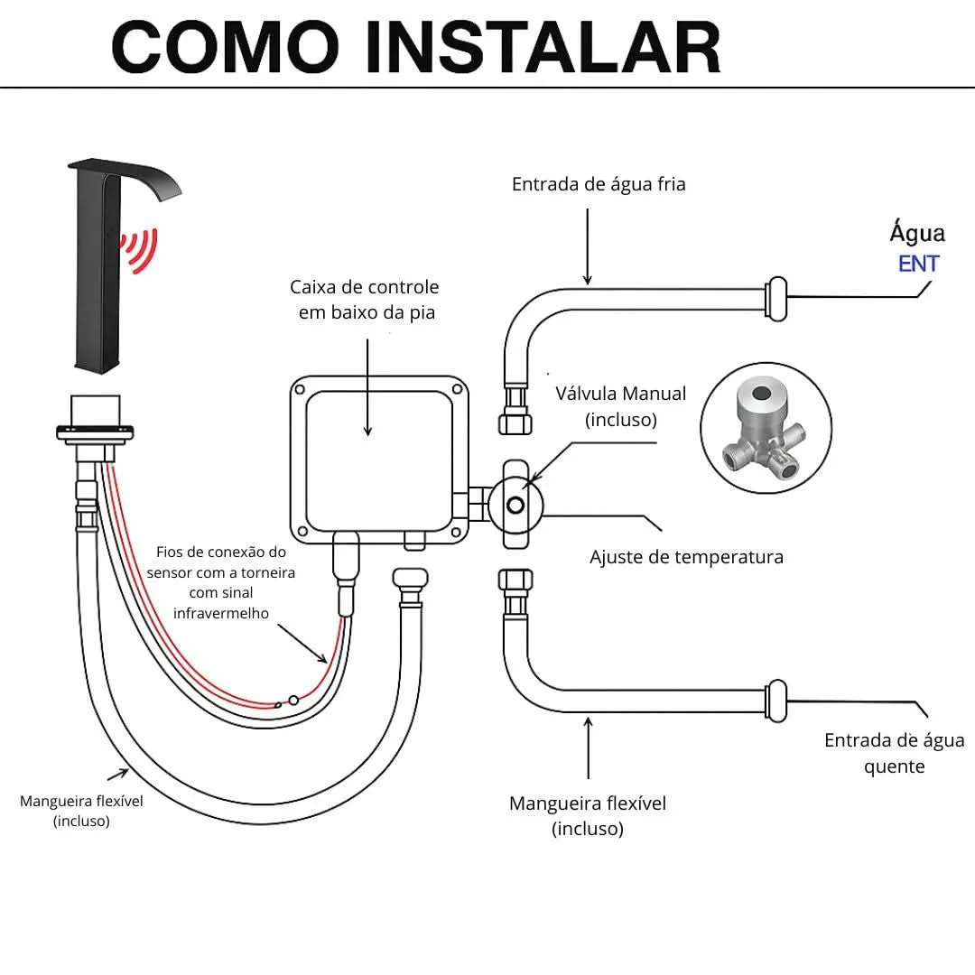 Torneira Para Banheiro Com Sensor Elétrico - Orion - Morada Serena